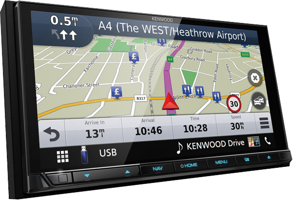 Kenwood DNX7190DABS 7.0" Touchscreen CarPlay, Android Auto with built-in Navigation + DAB Aerial