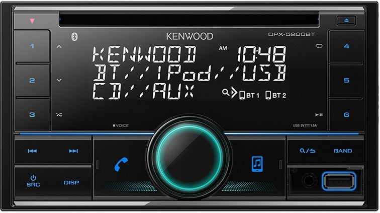 Kenwood DPX-5200BT Bluetooth iPHONE/ANDROID Alexa Spotify App Link Variable Illumination.