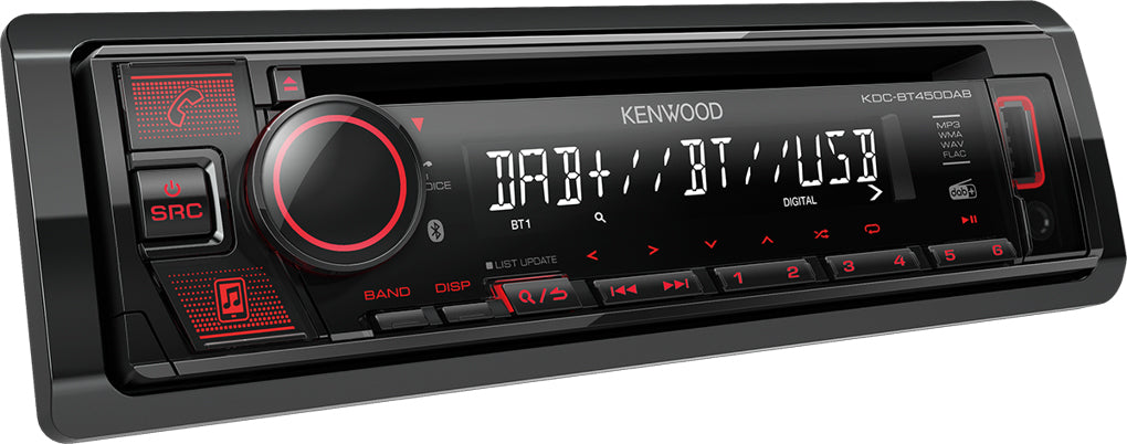Kenwood KDC-BT450DAB CD/USB iPhone Android Ready, Bluetooth & DAB+ Digital Radio + DAB AERIAL
