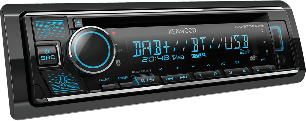 Kenwood KDC-BT740DAB DAB Radio/CD/MP3/WMA/AAC/FLAC Alexa iPhone Android Bluetooth Stereo