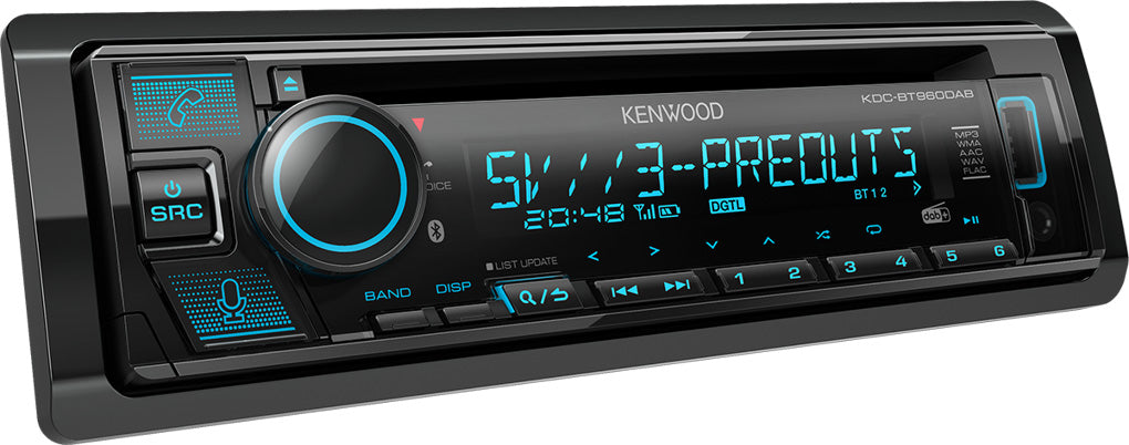 Kenwood KDC-BT960DAB CD/USB iPhone Android Ready, Bluetooth & DAB+ Digital Radio