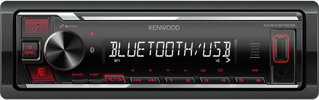 Kenwood KMM-BT209 Mechless Amazon Alexa iPhone Android Bluetooth USB
