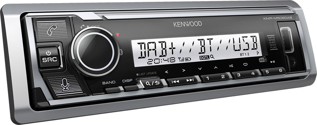 Kenwood KMR-M508DAB Marine ALEXA DAB Bluetooth/Direct IPOD/IPHONE/ANDROID Control. FLAK.memory USB