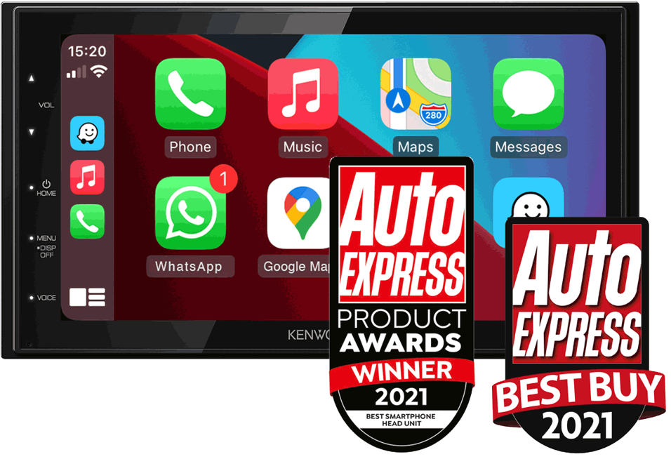 Kenwood DMX5020DABS 6.8"  Double DIN Short body Navigation with Apple CarPlay Android Auto