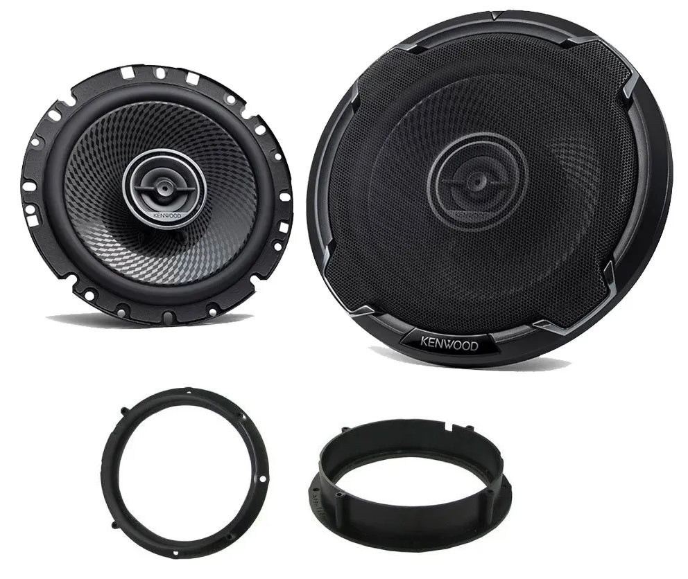 VW Golf, Amarok, Beetle, EOS, Lupo, UP!, Polo, Scirocco, Touran, Tiguan with Kenwood KFCPS1796 Front & Rear Speakers Fitting Kit
