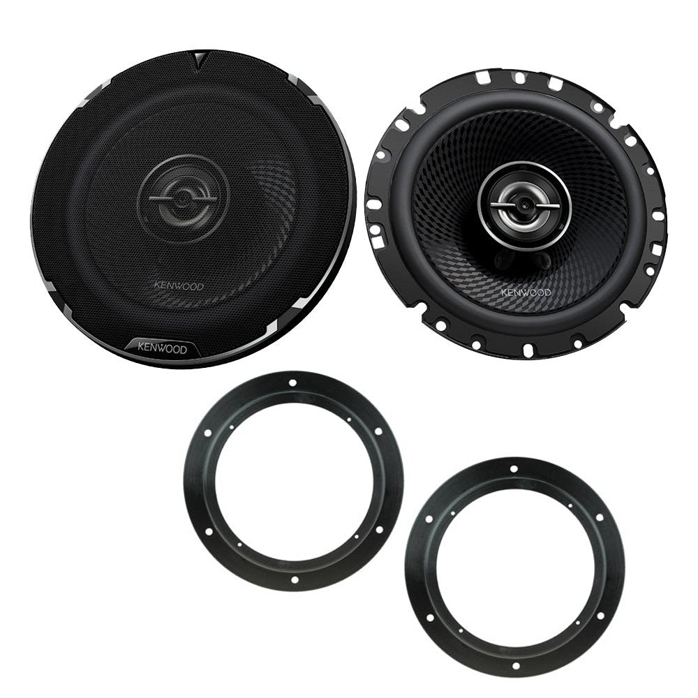 VW Caddy, Caravelle, Golf, Jetta, Multivan, Sharan, Tiguan, Touran, Transporter with Kenwood KFC-PS1797 Front door Speakers Fitting Kit