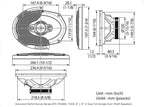 Kenwood KFC-PS6996 - 6"x9" 5-Way 650W Coaxial Shelf Speakers