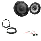 Vauxhall Corsa, Tigra, Vivaro Kenwood KFCS1766 - 6.5"  300 Watt  2-way Coaxial Car Speakers + Plugs