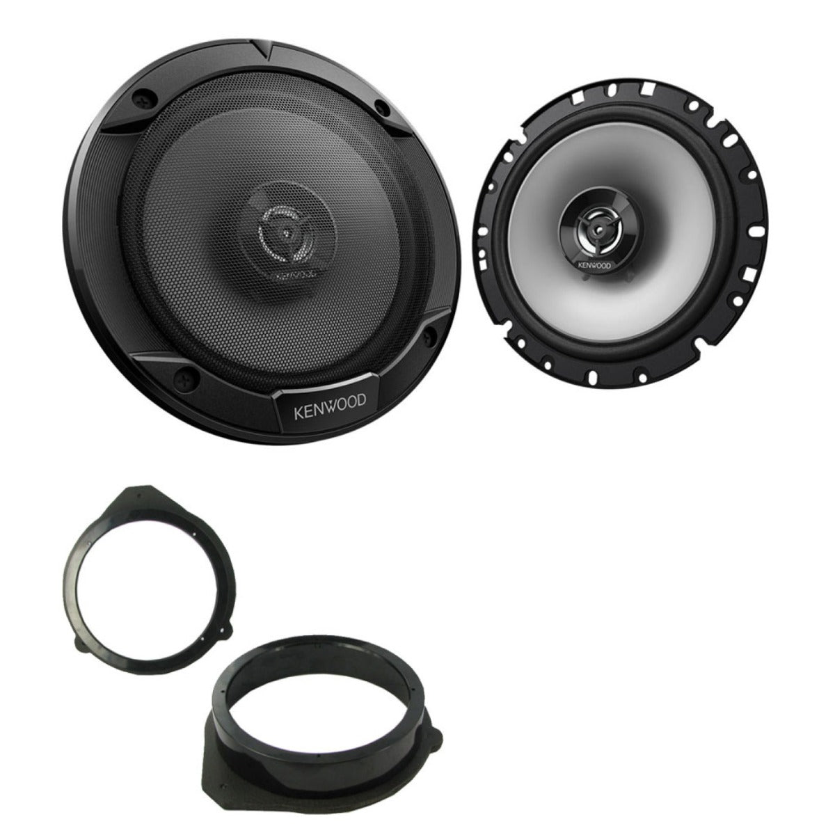 Audi A3, A4, A4 Avant 2x Kenwood KFC-S1766 300 Watt 2-way Coaxial Car Speaker Upgrade kit