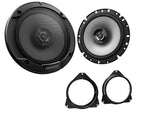 Citroen Berlingo 2008-2018 Kenwood KFC-S1766 2-Way Front Door Speaker Upgrade Kit