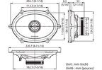 Kenwood KFC-PS5797C - 5"x7" 2-Way Coaxial Car Speaker 320W