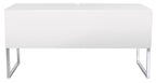 Norstone Khalm 1400 Tv Cabinet with Chrome Stand in White