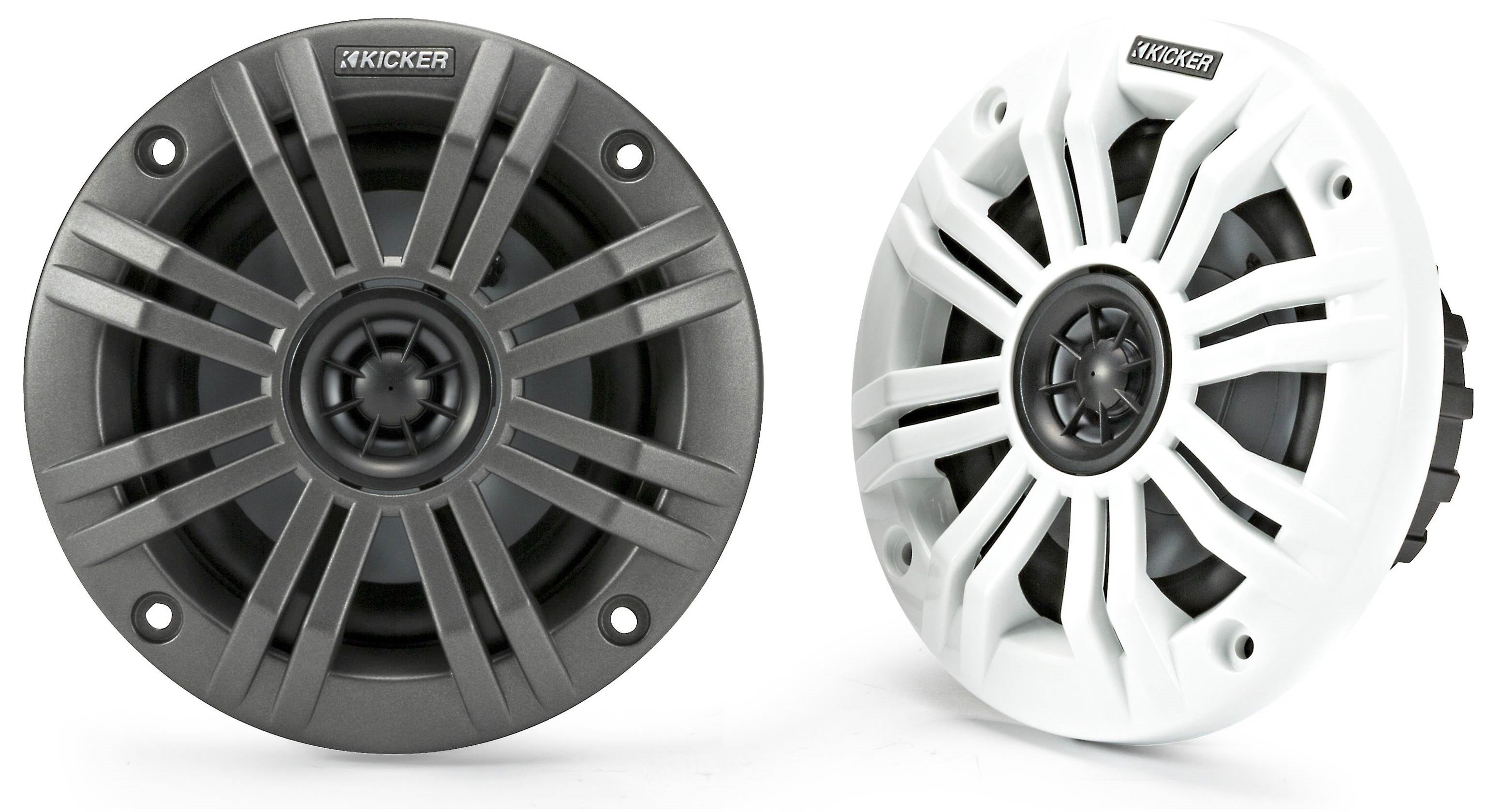 Kicker 45KM654 16.5cm 2-way Flush Mount Coaxial Marine Speakers