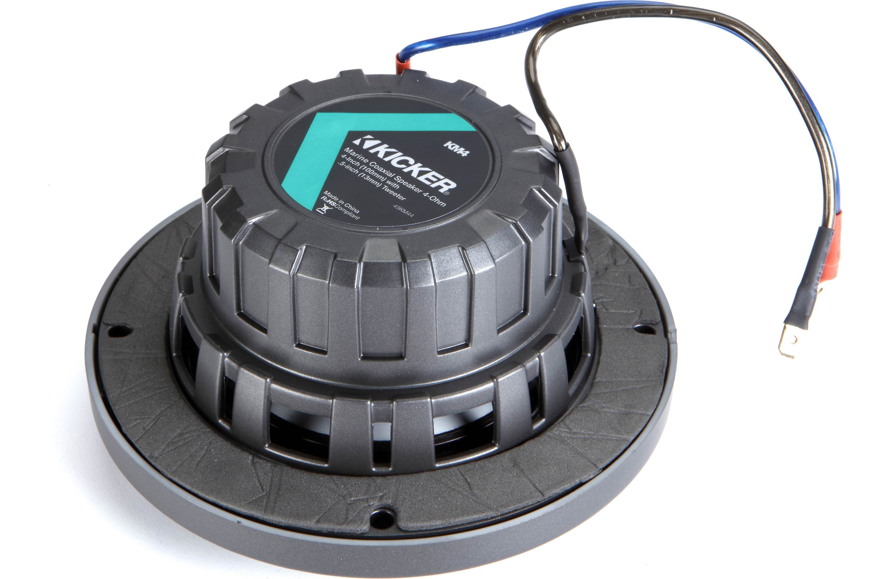 Kicker 45KM44 10cm 2-way Flush Mount Coaxial Marine Speakers