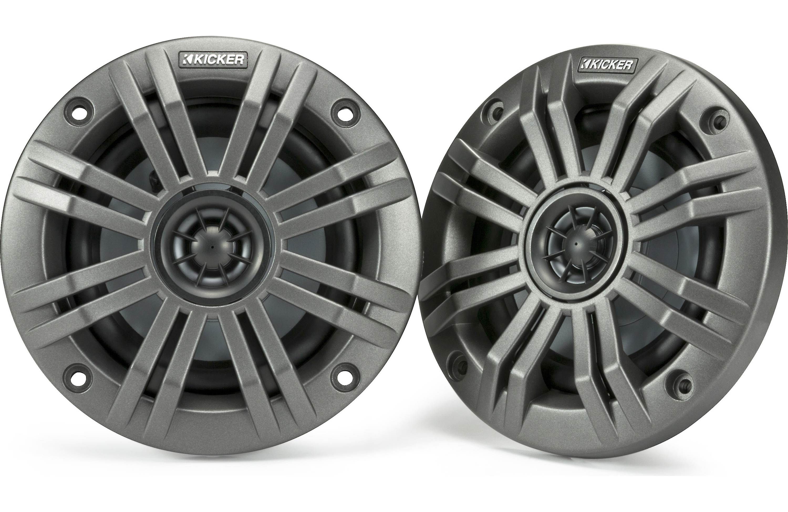 Kicker 45KM44 10cm 2-way Flush Mount Coaxial Marine Speakers
