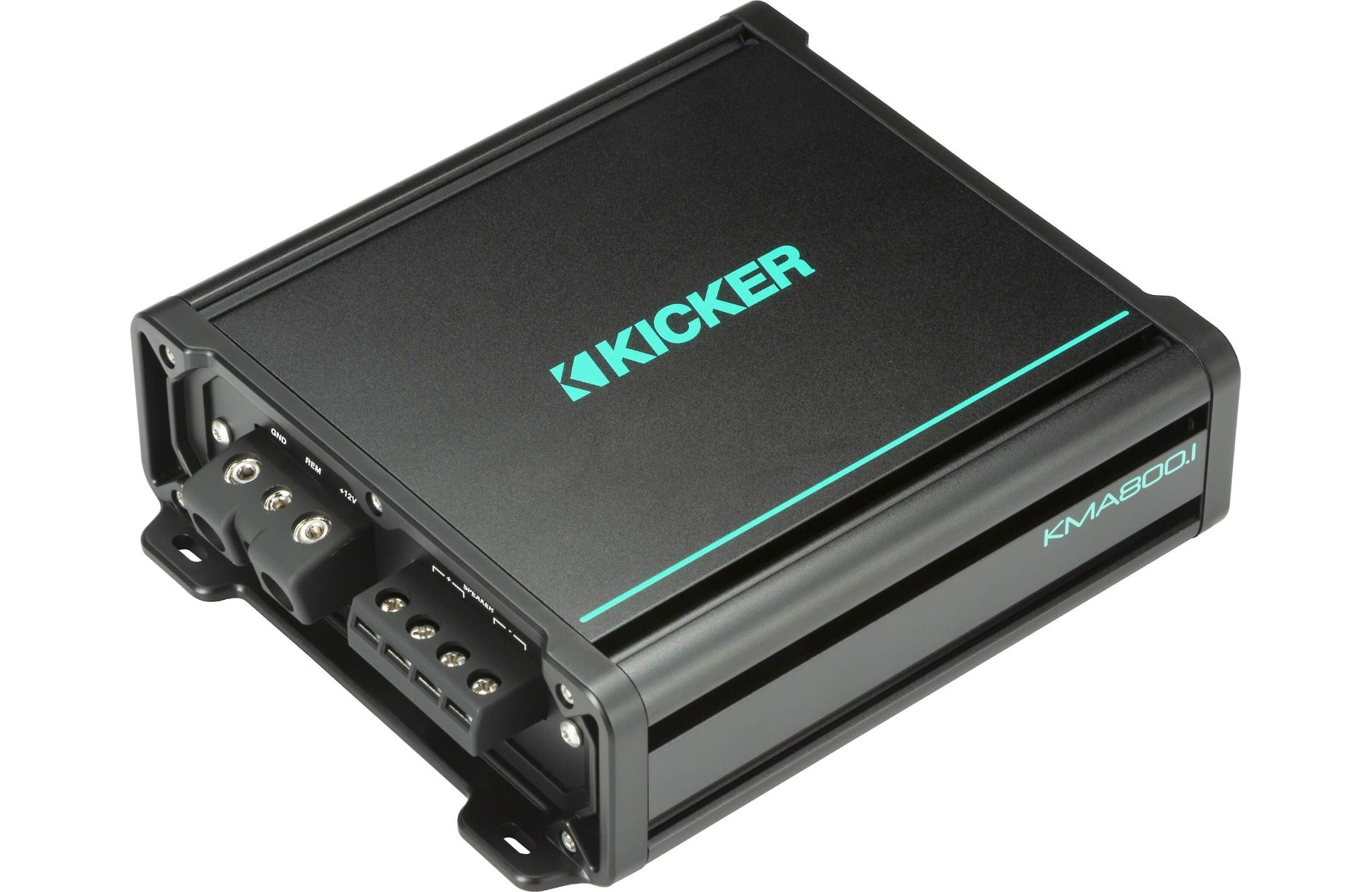 Kicker KMA800.1 600W RMS KM Series 2-ohm Stable Monoblock Class-D Marine Amplifier w/ Bass Knob Included