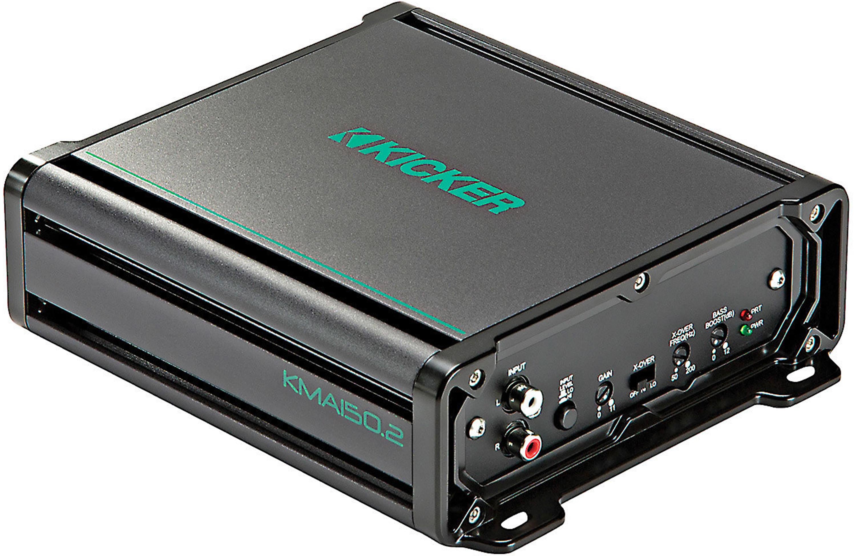 Kicker KMA150.2 150W RMS KM Series 2-ohm Stable 2 Channel Class-D Marine Amplifier