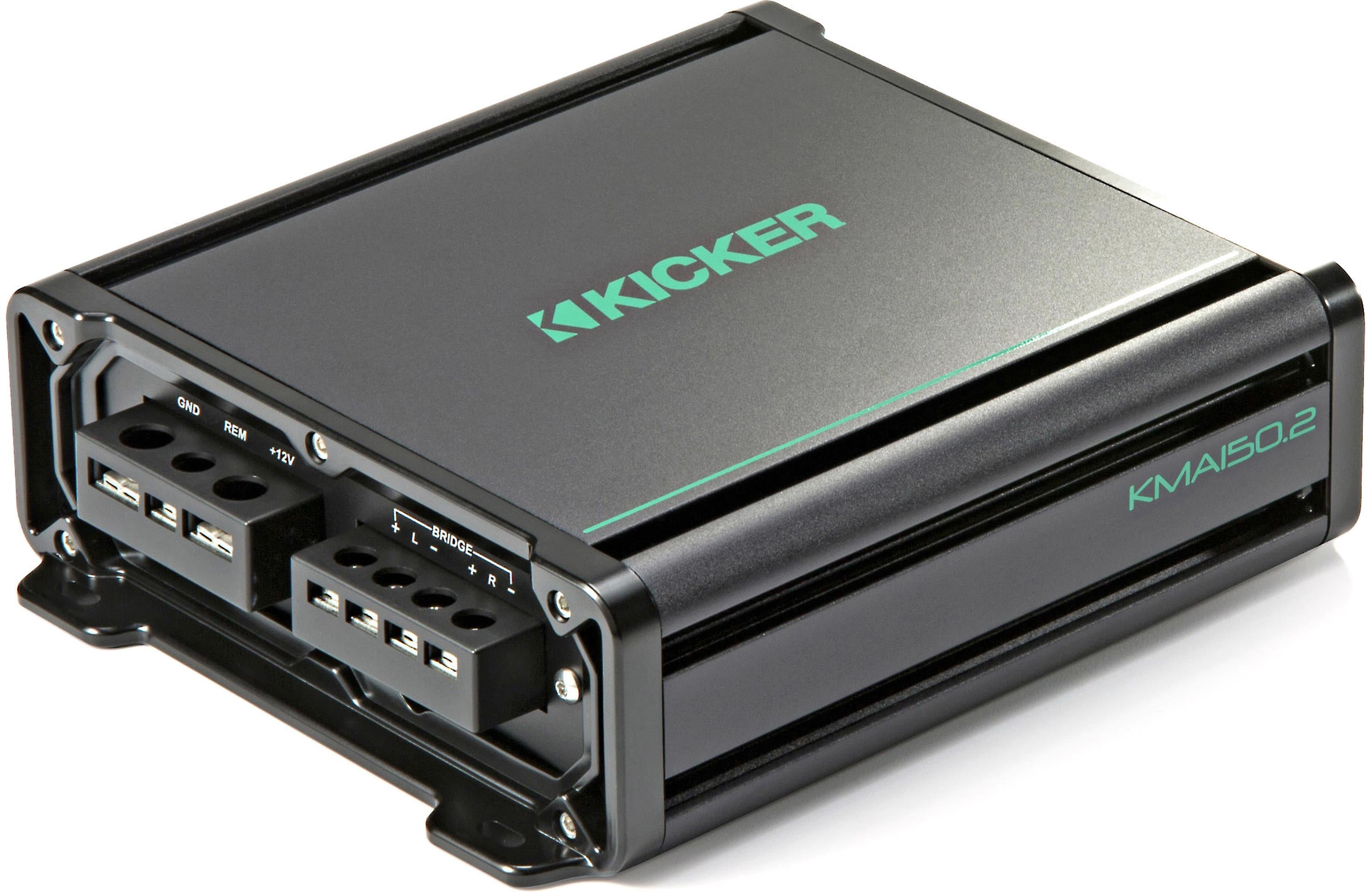 Kicker KMA150.2 150W RMS KM Series 2-ohm Stable 2 Channel Class-D Marine Amplifier
