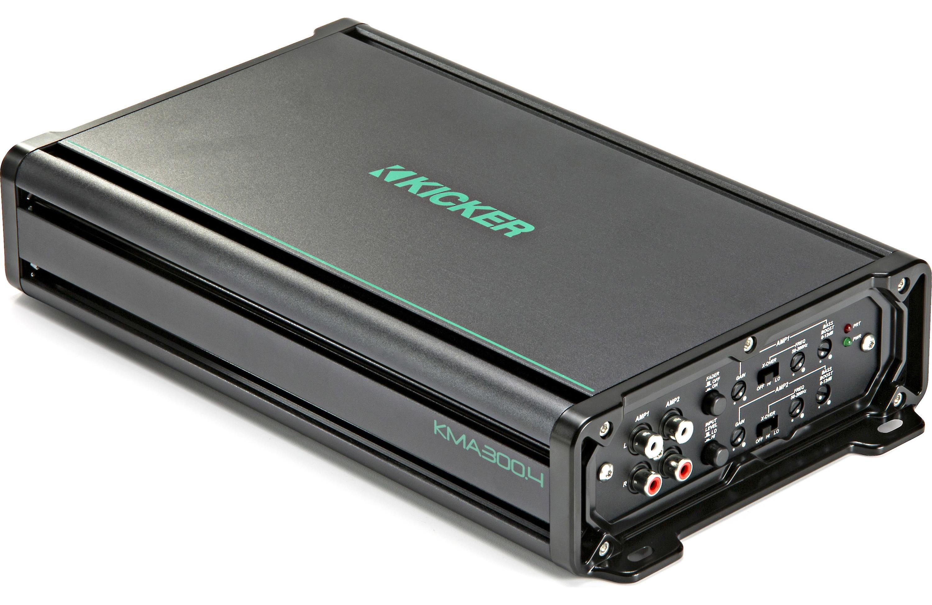 Kicker KMA300.4 300W RMS KM Series 2-ohm Stable 4 Channel Class-D Marine Amplifier