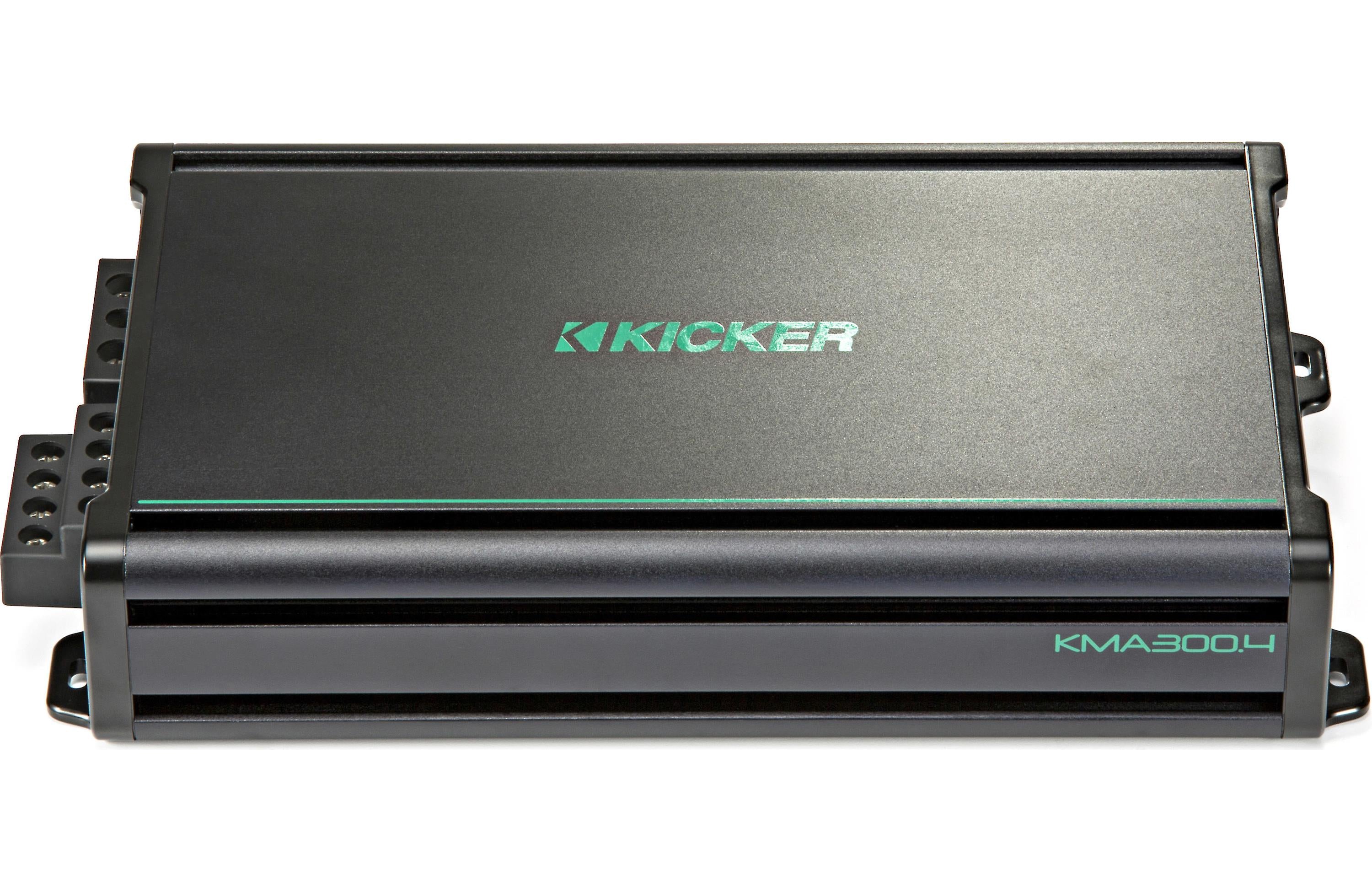 Kicker KMA300.4 300W RMS KM Series 2-ohm Stable 4 Channel Class-D Marine Amplifier