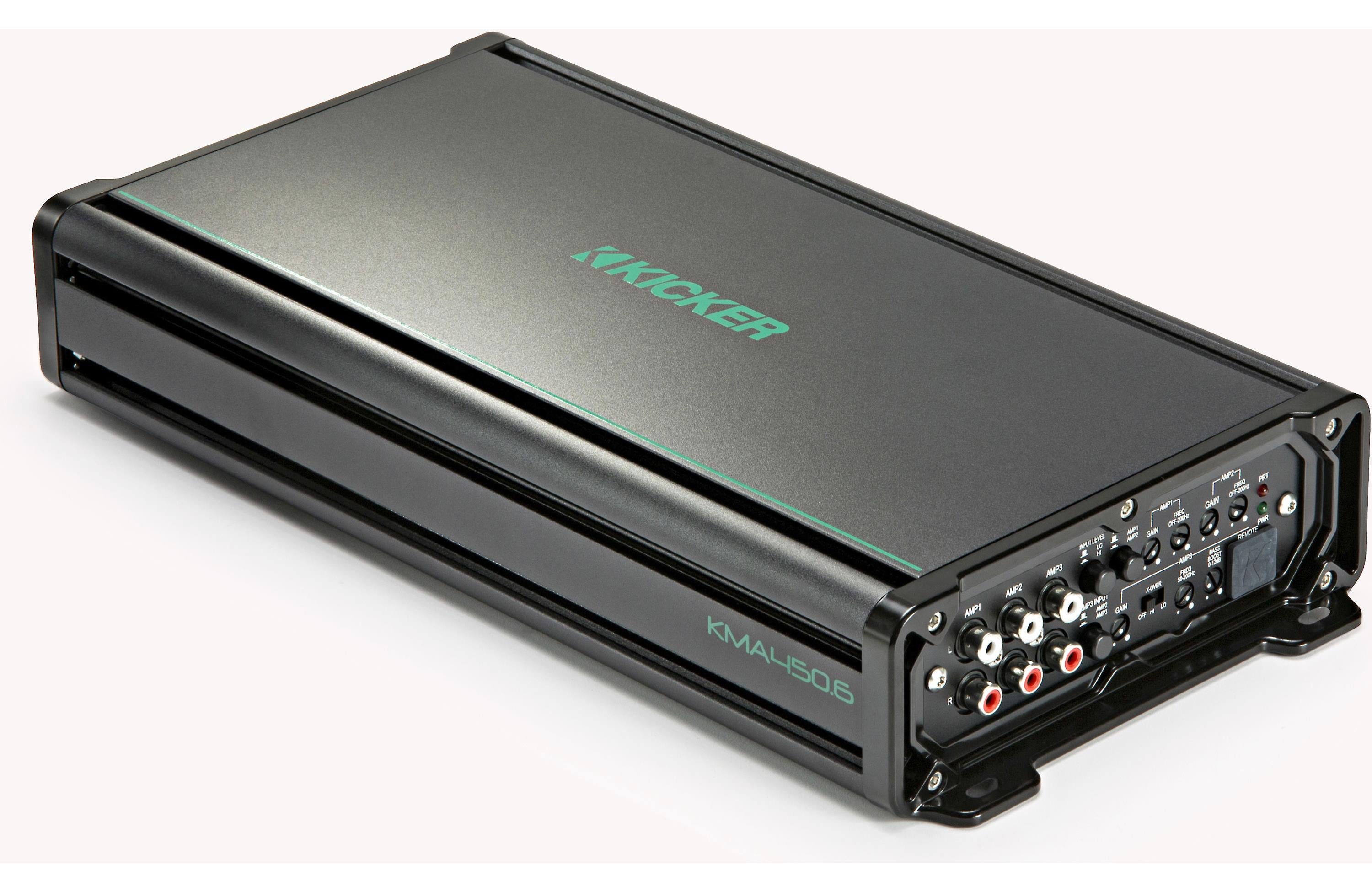 Kicker 45KMA450.6 450W RMS KM Series 2-ohm Stable 6 Channel Class-D Marine Amplifier