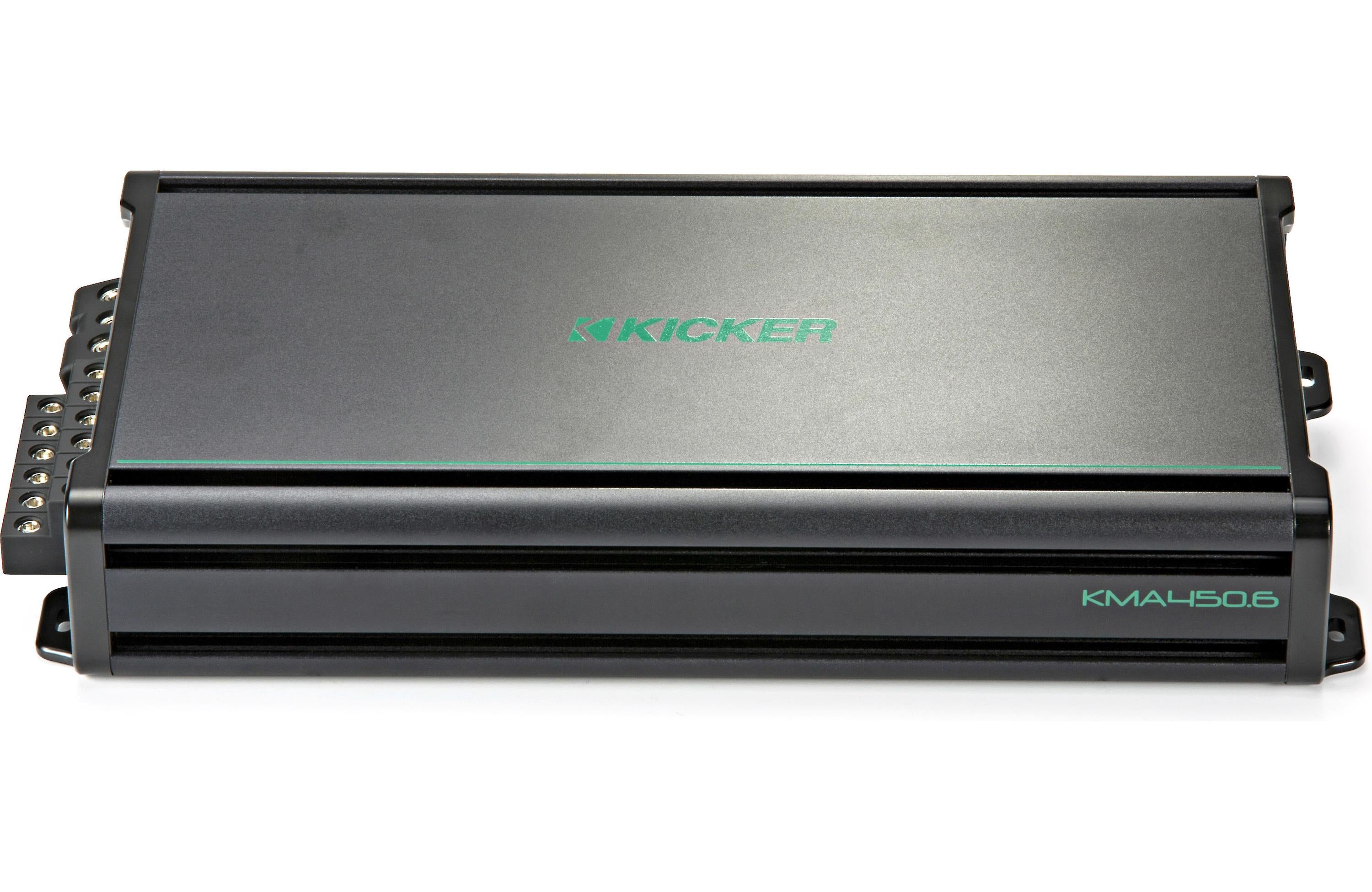 Kicker 45KMA450.6 450W RMS KM Series 2-ohm Stable 6 Channel Class-D Marine Amplifier