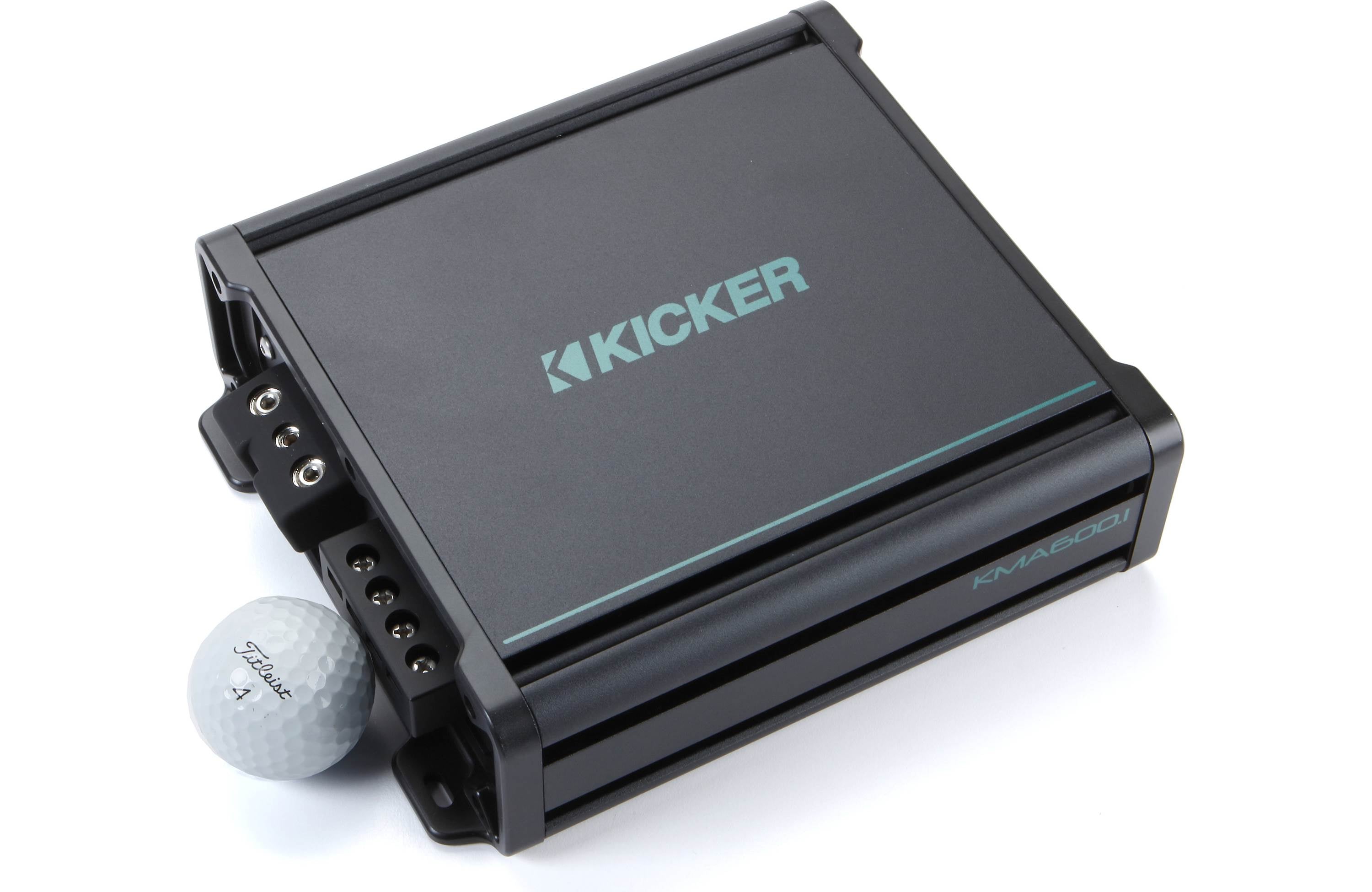 Kicker 45KMA600.1 - 600W RMS KM Series 2-ohm Stable Monoblock Class-D Marine Amplifier w/ Bass Knob Included