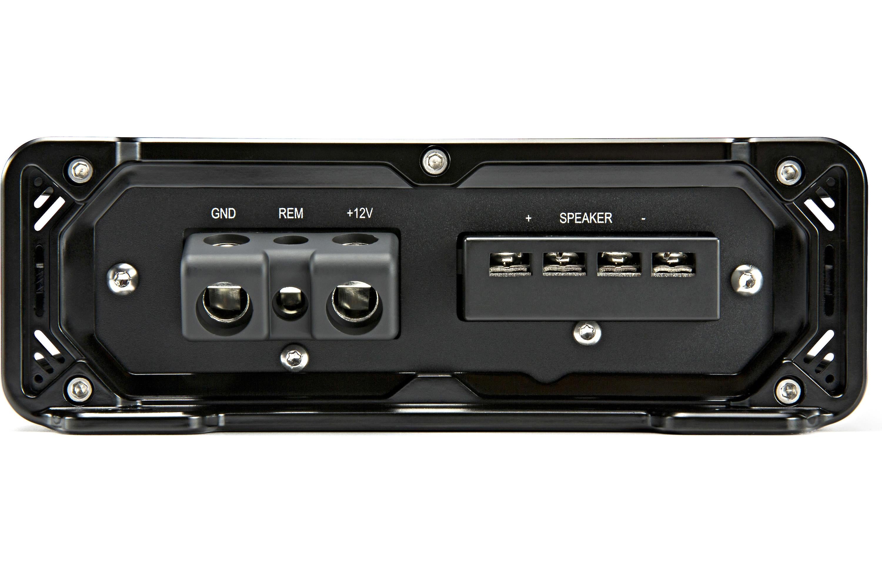 Kicker 45KMA600.1 - 600W RMS KM Series 2-ohm Stable Monoblock Class-D Marine Amplifier w/ Bass Knob Included