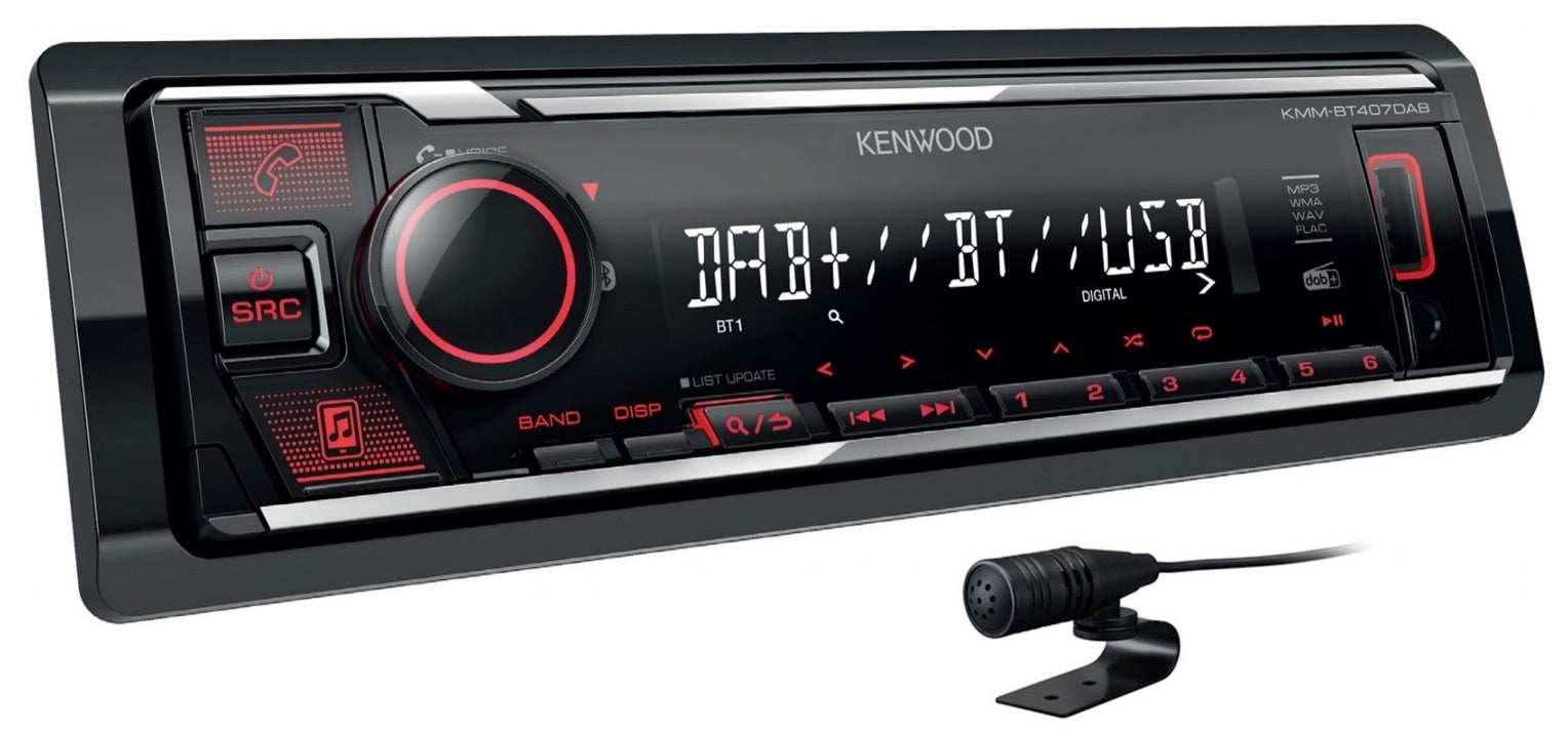Kenwood KMM-BT407DAB Digital Media Receiver with Bluetooth & Digital Radio DAB+ built-in