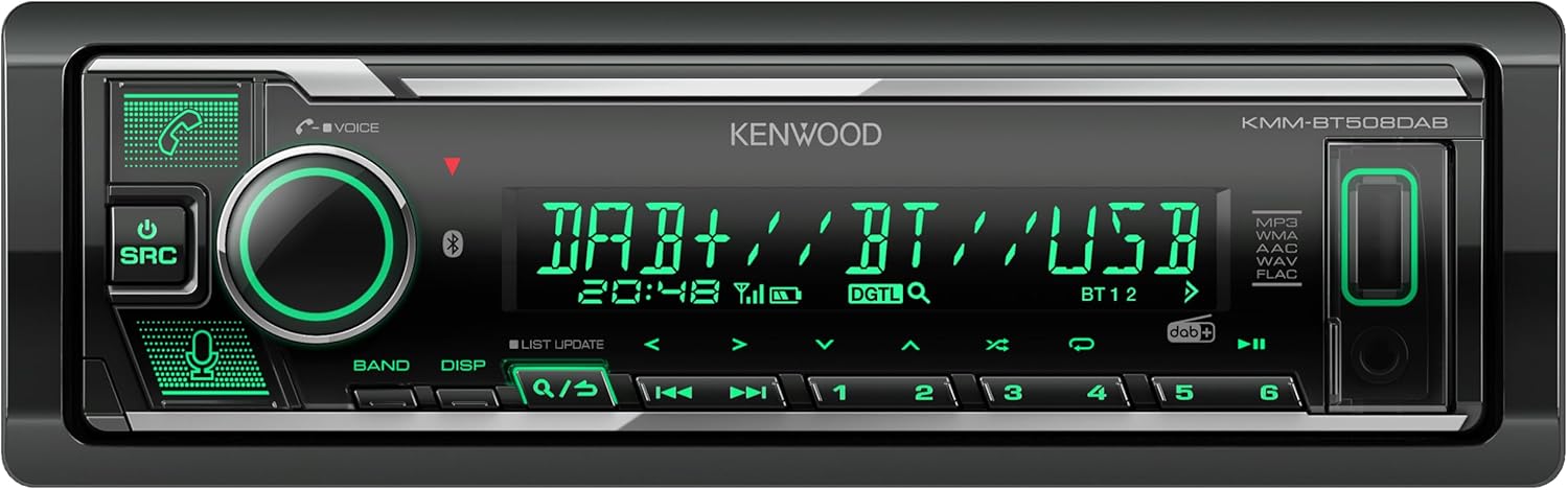 Kenwood KMM-BT508DAB DAB Radio/Alexa iPhone Android Bluetooth