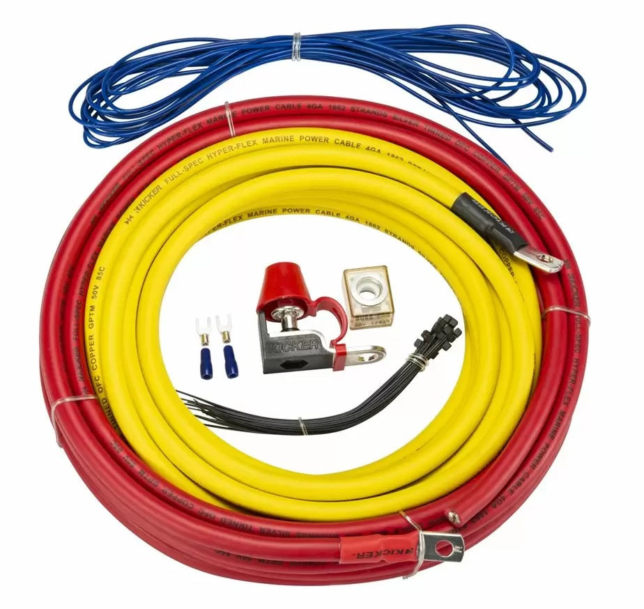 Kicker KMPK4 - Marine-grade  4-Gauge Premium Amplifier Wiring Kit