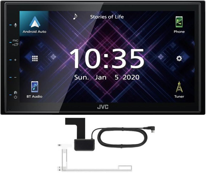 JVC KW-M565DBT Mechless 6.8" DAB Radio Bluetooth Apple CarPlay Android Short-body + DAB Aerial
