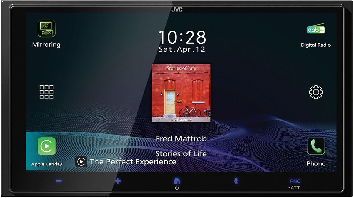 JVC KW-M795DBW Mechless 6.92" DAB Radio Bluetooth Apple CarPlay Android Short-body