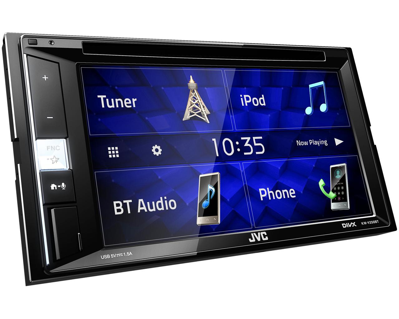 JVC KW-V250BT Double Din Bluetooth DVD USB iPhone Spotify Android Stereo