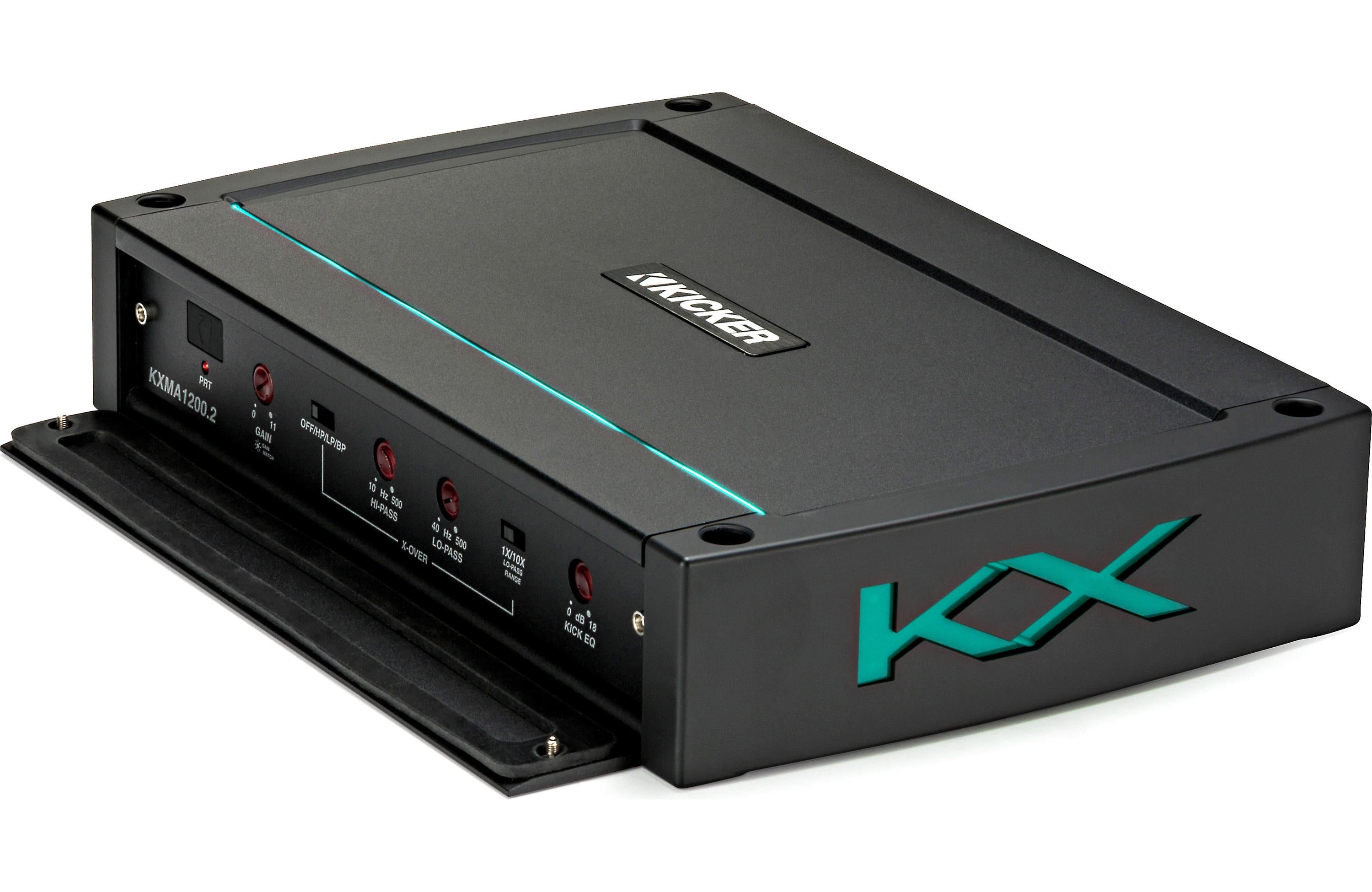 Kicker 44KXMA1200.2 1200W RMS KM Series 2-ohm Stable 2 Channel Class-D Marine Amplifier