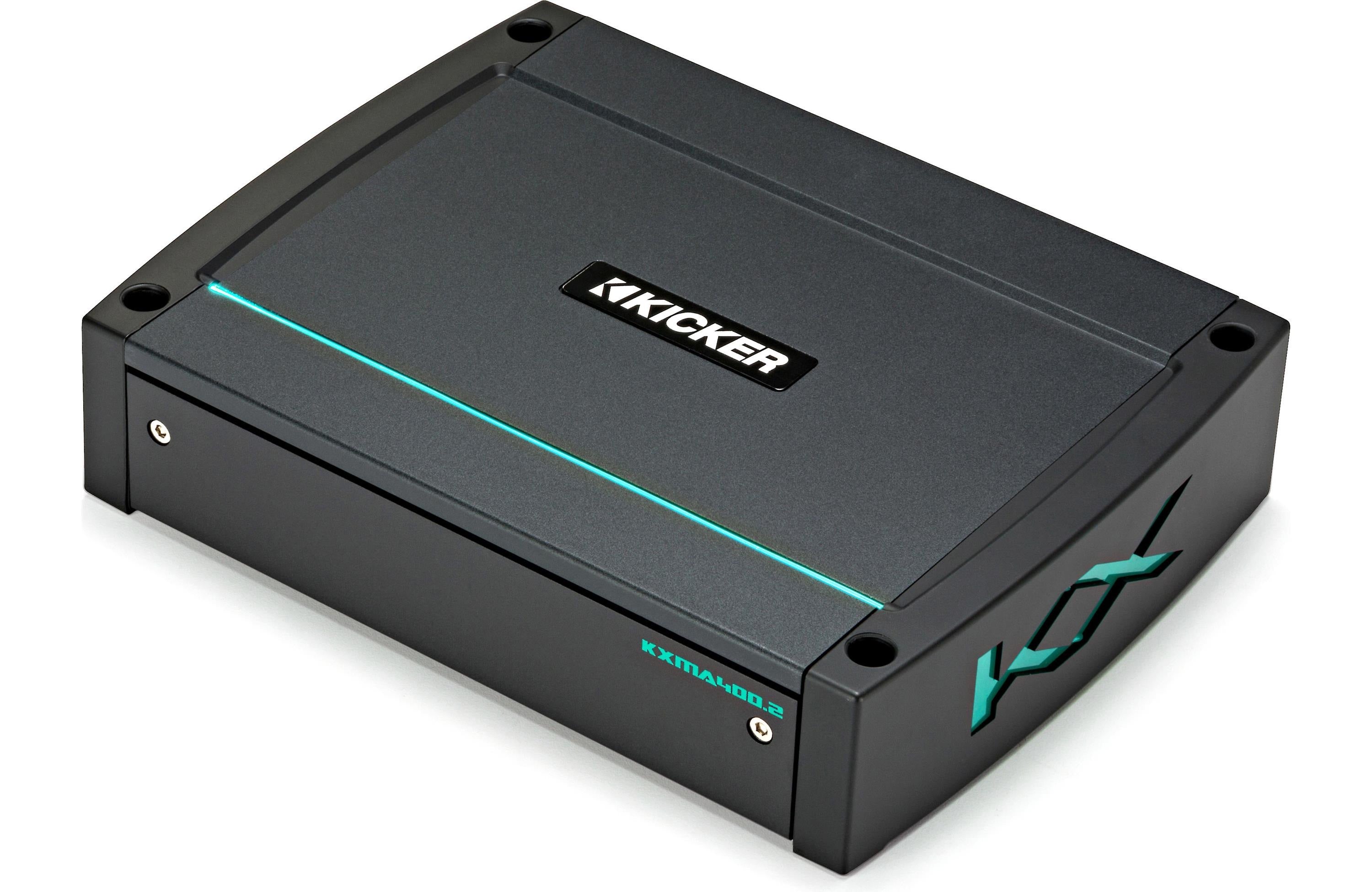 Kicker 44KMA400.2 400W RMS KM Series 2-ohm Stable 2 Channel Class-D Marine Amplifier