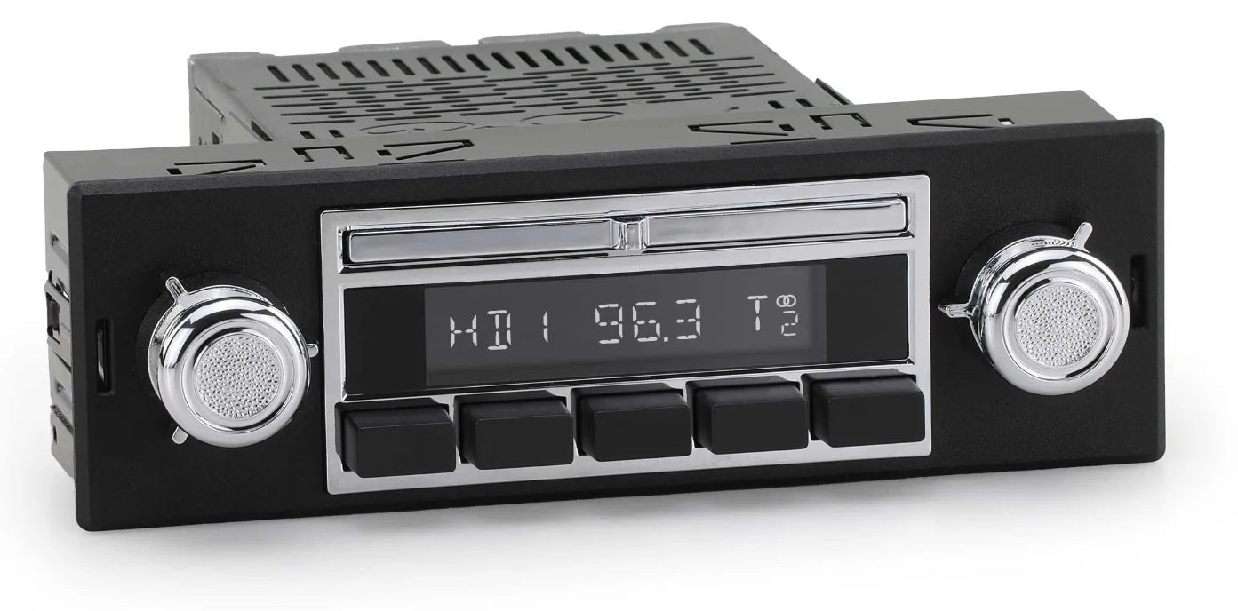 RetroSound LBY-M1B Europa Liberty Motor 1 Bluetooth Radio Pinstripe Chrome