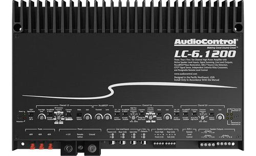 AudioControl LC-6.1200 High-Power 4/3/2 Channel Amplifier with AccuBass
