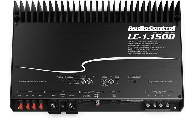 AudioControl LC-1.1500 High-Power 1 Channel Monoblock Amplifier with AccuBass
