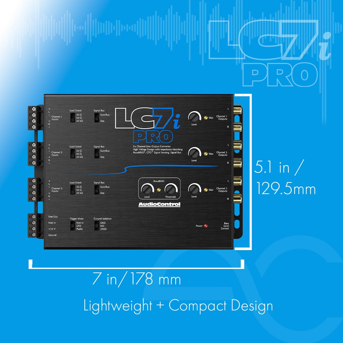 AudioControl LC7i PRO 6-Channel Line Output Converter with AccuBass