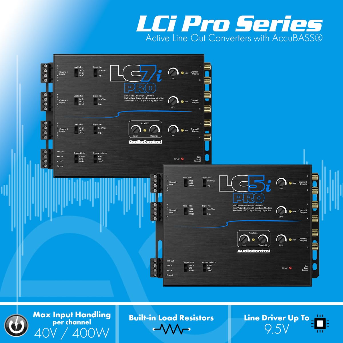 AudioControl LC7i PRO 6-Channel Line Output Converter with AccuBass