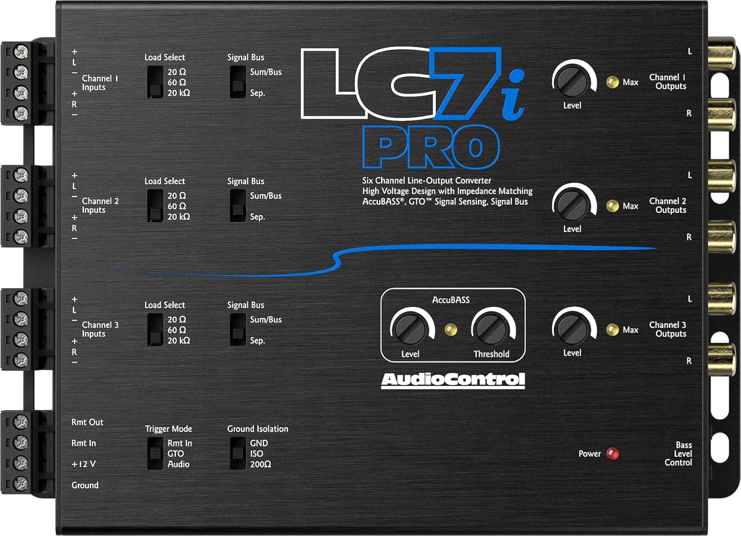 AudioControl LC7i PRO 6-Channel Line Output Converter with AccuBass