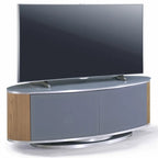 MDA Designs Luna Grey Oak Slate Oval TV Cabinet