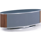 MDA Designs Luna Grey Walnut Slate Oval TV Cabinet