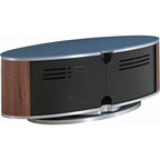 MDA Designs Luna Grey Walnut Slate Oval TV Cabinet