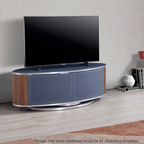 MDA Designs Luna Grey Walnut Slate Oval TV Cabinet