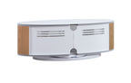 MDA Designs Luna White High Gloss Oak Oval TV Cabinet