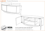 MDA Designs Luna White High Gloss White Oval TV Cabinet