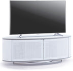MDA Designs Luna White High Gloss White Oval TV Cabinet