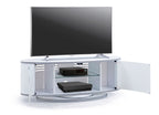 MDA Designs Luna White High Gloss White Oval TV Cabinet